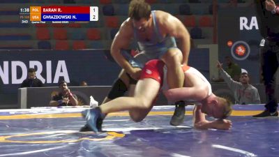 125 kg Quarterfinal - Nick Gwiazdowski, USA vs Robert Baran, POL
