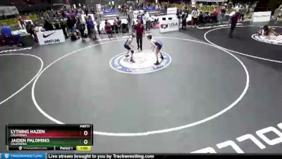 106 lbs Cons. Round 2 - Lytning Hazen, California vs Jaiden Palomino, California