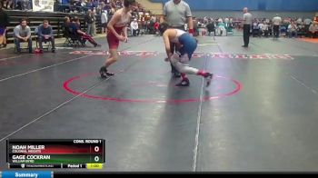 3 - 126 lbs Cons. Round 1 - Noah Miller, Colonial Heights vs Gage Cockran, William Byrd