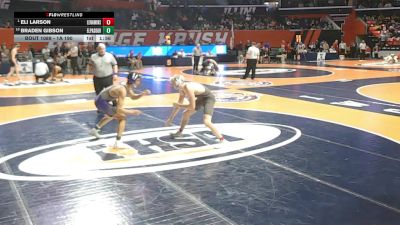 1A 190 lbs Champ. Round 1 - Eli Larson, Lena (L.-Winslow) vs Braden Gibson, El Paso (E.P.-Gridley)