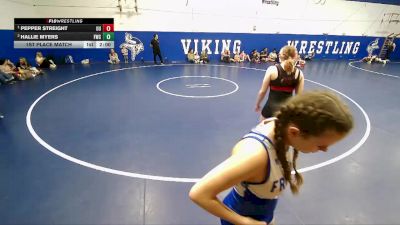 155 lbs 1st Place Match - Pepper Streight, Uintah Utes vs Hallie Myers, Fremont Wrestling Club