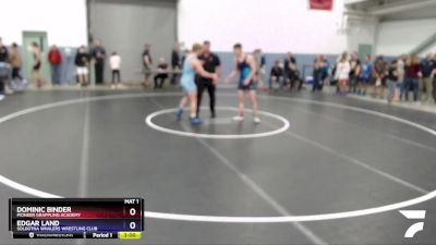 160 lbs Rr1 - Edgar Land, Soldotna Whalers Wrestling Club vs Dominic Binder, Pioneer Grappling Academy