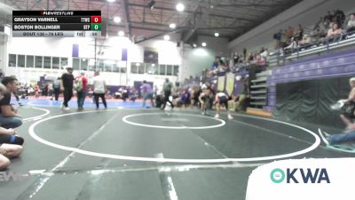 76 lbs 3rd Place - Grayson Varnell, Team Tulsa Wrestling Club vs Boston Bollinger, Tulsa Blue T Panthers