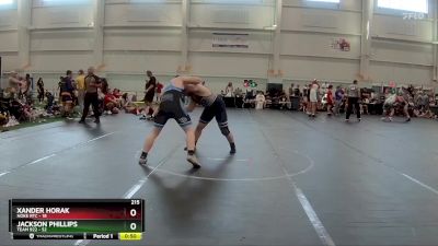 215 lbs Round 3 (6 Team) - Jackson Phillips, Team 922 vs Xander Horak, Noke RTC