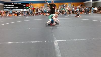 65 lbs Quarterfinal - Jackson Boyleston, Summerville Take Down vs Leon Niemiera, Cobra Wrestling Club