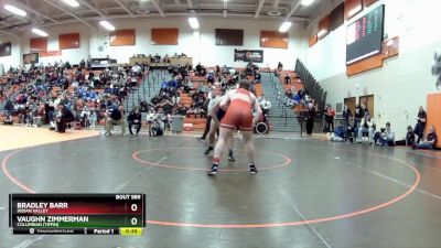 190 lbs Cons. Semi - Vaughn Zimmerman, Columbian (Tiffin) vs Bradley Barr, Indian Valley