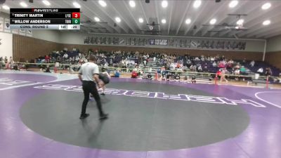 155 lbs Cons. Round 5 - Trinity Martin, Lingle-Ft. Laramie/Southeast vs Willow Anderson, Tongue River