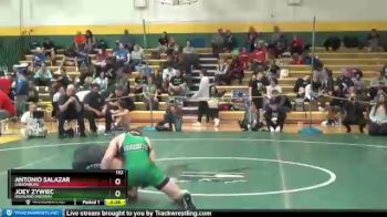 132 lbs Cons. Round 3 - Antonio Salazar, GIBSONBURG vs Joey Zywiec, Highland (Medina)