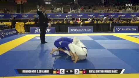 Matias Santiago Mieles Ibañez vs Fernando Kayo G. De Oliveira 2026 Pan Jiu Jitsu IBJJF Championship