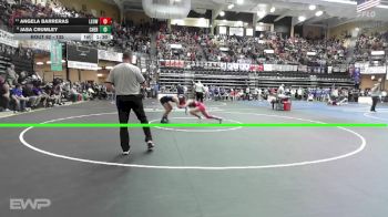 135 lbs Champ. Round 1 - Angela Barreras, Leoti Wichita County HS vs Jasa Crumley, Cherryvale HS