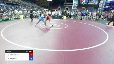 175 lbs Cons 16 #1 - Zylan Johnson, OK vs Micah Roper, MI