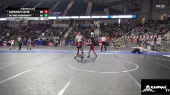 80 lbs Cons. Semi - Blythe Koslowsky, Bulldog vs Caroline Chance, Rossville