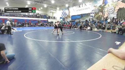 285 lbs Quarterfinal - William Bomba, Sandpoint vs Xander Scholes, Post Falls