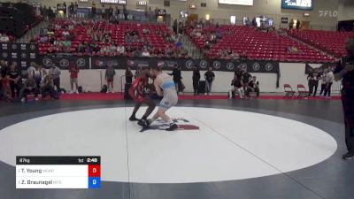 87 kg 3rd Place - Timothy Young, Army (WCAP) vs Zachary Braunagel, Illinois Regional Training Center/Illini WC