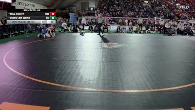 3A 120 lbs 3rd Place Match - Bill Avery, Tri-Valley vs Ches Lee Webb, Ririe