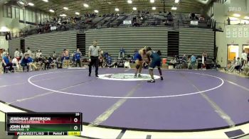 215 lbs Placement Matches (8 Team) - John Bair, Homestead vs Jeremiah Jefferson, Indianapolis Cathedral