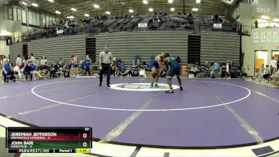 215 lbs Placement Matches (8 Team) - John Bair, Homestead vs Jeremiah Jefferson, Indianapolis Cathedral