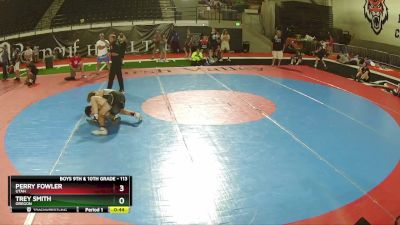 113 lbs Cons. Semi - Trey Smith, Oregon vs Perry Fowler, Utah