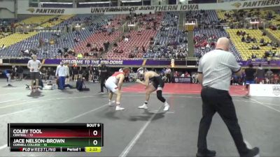 174 lbs Finals (8 Team) - Colby Tool, Central vs Jace Nelson-Brown, Cornell College