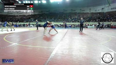 128 lbs Round Of 16 - Effie Hendrix, Kingfisher YellowJackets vs Kiley Bread, Little Axe Takedown Club