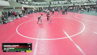 74-82 lbs Round 3 - Julianna LaSavage, Ringers Wrestling Club vs Ava Boursaw, Wisconsin