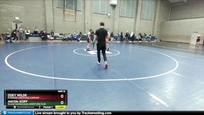 119 lbs Semifinal - Zoey Wilde, Punisher Wrestling Company vs Haydn Kopf, Blaine Barracudas Wrestling Club