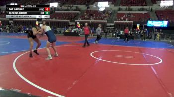 137 lbs 2nd Place Match - Alexius Harms, Miles City Wrestling Club vs Zoe Grishko, Team Real Life