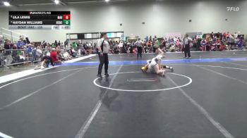 135 lbs Cons. Round 3 - Haydan Williams, Hutchinson Kids Wrestling Club vs Lila Lewis, Manhattan