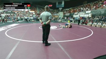 175 lbs Cons. Semi - Deekon Holbert, Concordia HS vs Caleb Menke, Topeka-Hayden HS