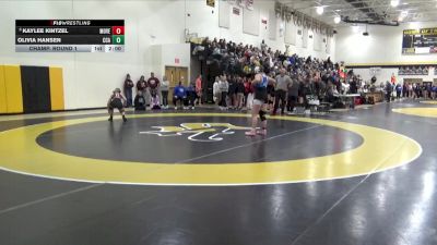 155 lbs Champ. Round 1 - Kaylee Kintzel, Mount Vernon vs Olivia Hansen, Clear Creek-Amana