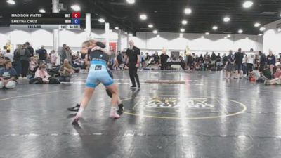 135 lbs 3rd Place - Madison Watts, Mat Demon Girls Blue - GK12E vs Sheyna Cruz, Black Mambas - GK12E