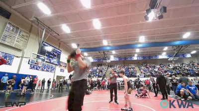 100 lbs Quarterfinal - Luke Stevens, Beggs Youth Wrestling Program vs Tucker Piersol, Claremore Wrestling Club