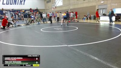 285 lbs Cons. Round 3 - Jaden Echeverria, Southern Oregon vs Trevor Rhoades, Treasure Valley Community College