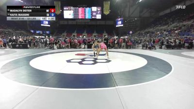 120 lbs Champ. Rd Of 32 - Madalyn Deiter, MT vs Kaiya Maggini, CA