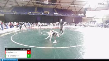 74 lbs Champ. Round 2 - Carsen Grooms, Port Angeles Wrestling Club vs Reed Nelson, Enumclaw Yellow Jackets Wrestling Club