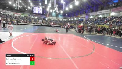54 lbs Consi Of 8 #1 - Landon Gustafson, Colorado Outlaws vs Joaquin Vasquez, Duran Elite