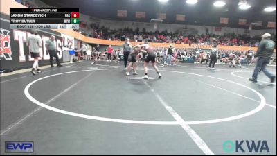 100 lbs Consi Of 4 - Jaxon Starcevich, Norman Grappling Club vs Troy Butler, Weatherford Youth Wrestling