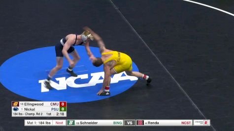 184 lbs, r16, Bo Nickal, Penn State vs Jordan Ellingwood, CMU