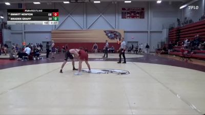 133 lbs Cons. Semi - Emmitt Newton, Coe vs Braden Graff, Grand View (Iowa)