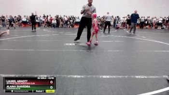 42/48 Round 1 - Laurel Arnott, Seymour Youth Wrestling Club vs Alaina Saavedra, Takedown Elite