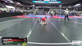 7A 113 lbs Cons. Round 3 - Stone Phillips, Vestavia Hills vs Colton West, Bob Jones