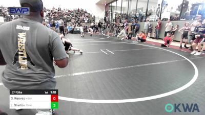 67-70 lbs Rr Rnd 2 - Dj Reeves, Midwest City Bombers Youth Wrestling Club vs Lane Shelton, Tonkawa Takedown Club