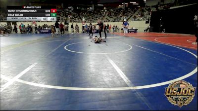 40 lbs Consi Of 8 #1 - Noah Thoroughman, Catoosa Wrestling vs Colt Byler, Little Axe Takedown Club