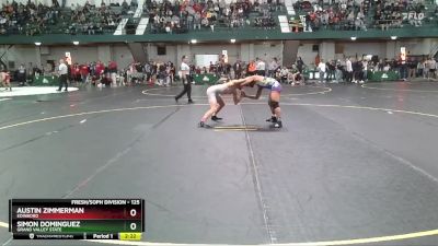 125 lbs Champ. Round 2 - Simon Dominguez, Grand Valley State vs Austin Zimmerman, Edinboro