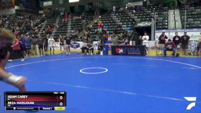 125 lbs Semifinal - Adam Carey, IA vs Reza Massjouni, VA