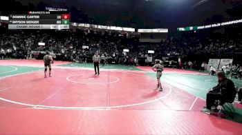 100 lbs Champ. Round 1 - Dominic Carter, LAC3 vs Bryson Berger, OHCA