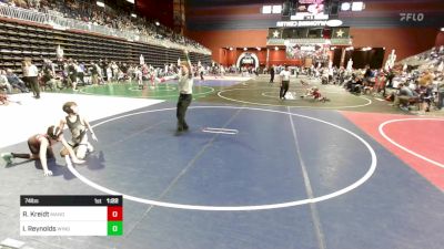 74 lbs Quarterfinal - Ryker Kreidt, Mandan WC vs Isaac Reynolds, Windy City WC