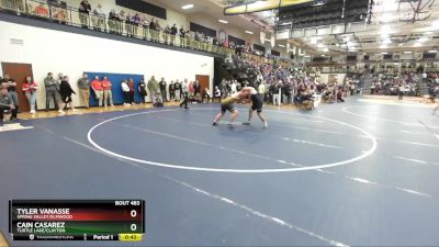 285 lbs Cons. Round 2 - Cain Casarez, Turtle Lake/Clayton vs Tyler Vanasse, Spring Valley/Elmwood