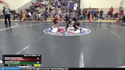 65 lbs Champ. Round 1 - Ryan Malikowski, Pursuit Wrestling Minnesota vs Grayson Pilon, Monticello Warriors