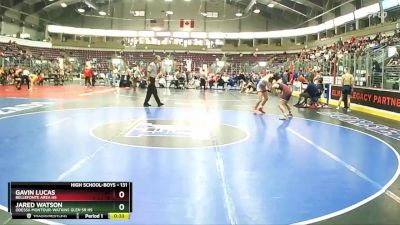 131 lbs Cons. Round 3 - Jared Watson, Odessa Montour-Watkins Glen Sr HS vs Gavin Lucas, Bellefonte Area Hs